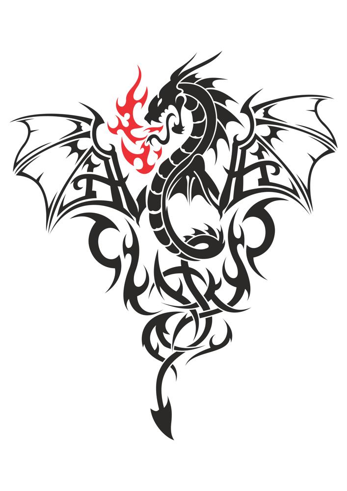 Dragon Tattoo Free Vector File