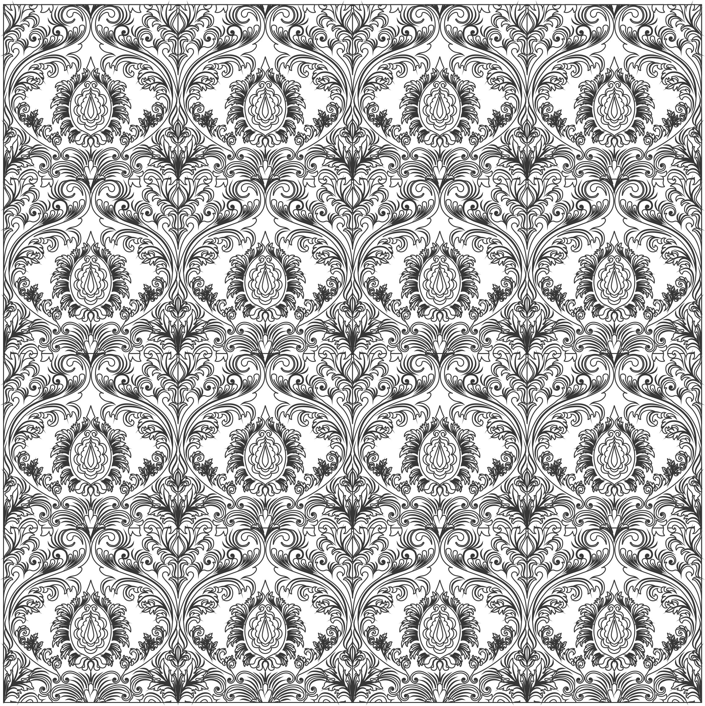 Drawing Room Floral Lattice Stencil Floral Seamless Pattern For Laser Cut Free Vector File