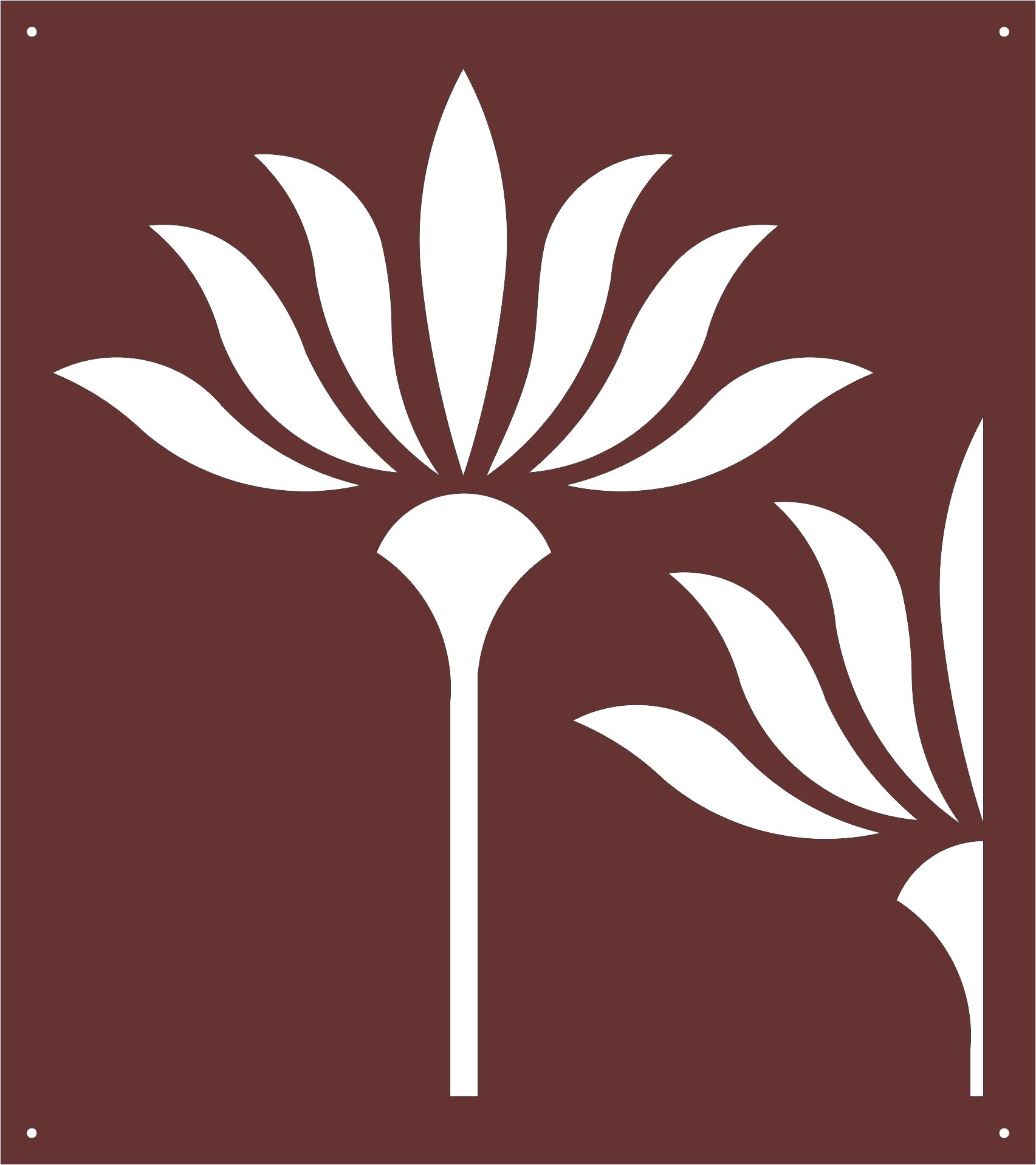 Drawing Room Flower Pattern Screen For Laser Cutting Free DXF File