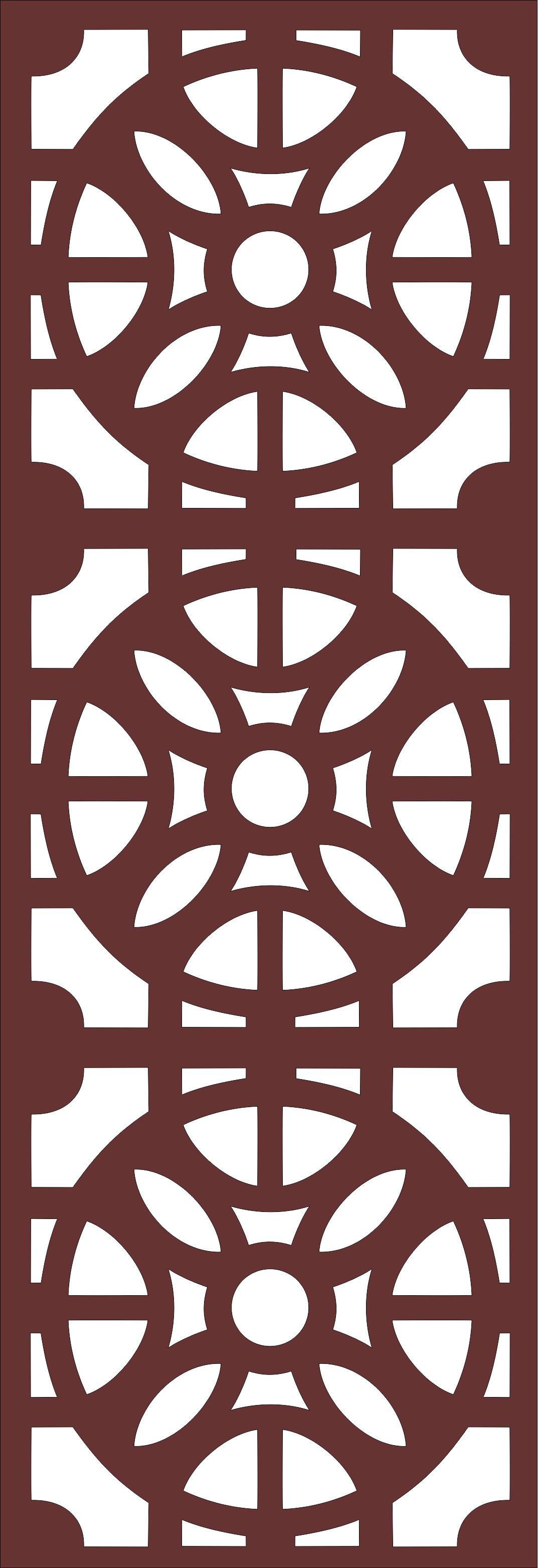 Drawing Room Grill Floral Seamless Panel For Laser Cut Free Vector File