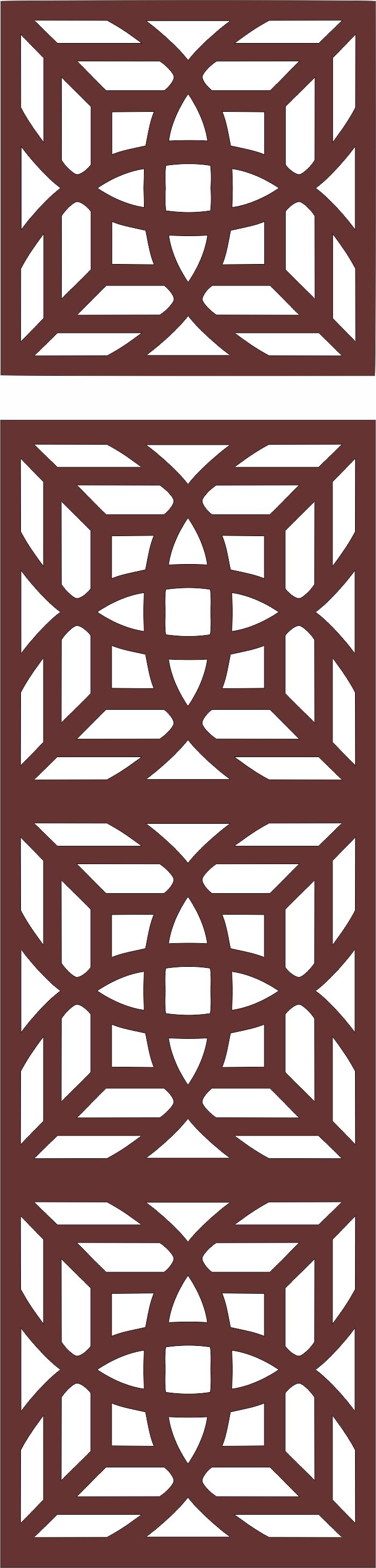 Drawing Room Grill Seamless Design For Laser Cutting Free DXF File