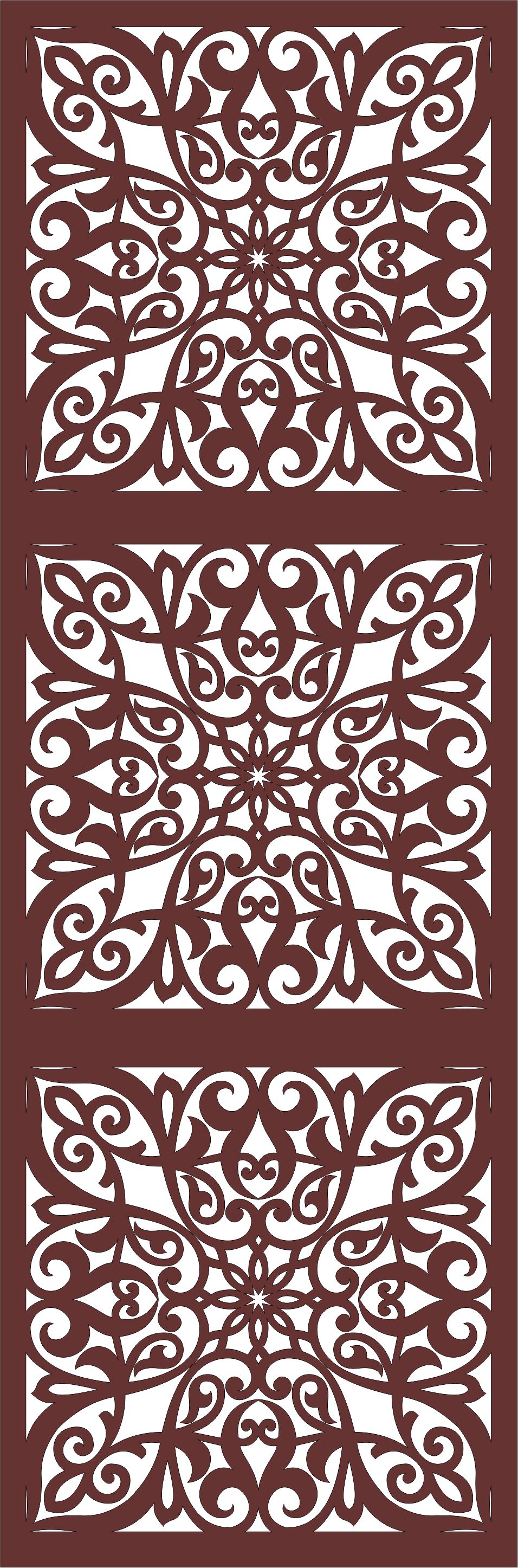 Drawing Room Grill Separator Seamless Panel For Laser Cut Free Vector File