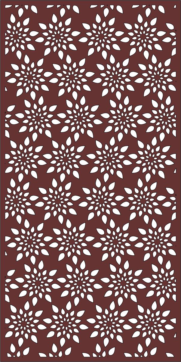 Drawing Room Screen Floral Seamless For Laser Cut Free Vector File