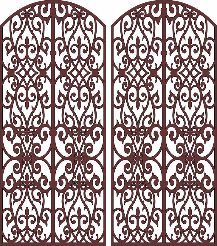 Drawing Room Screen Floral Seamless Panel For Laser Cutiing Free Vector File