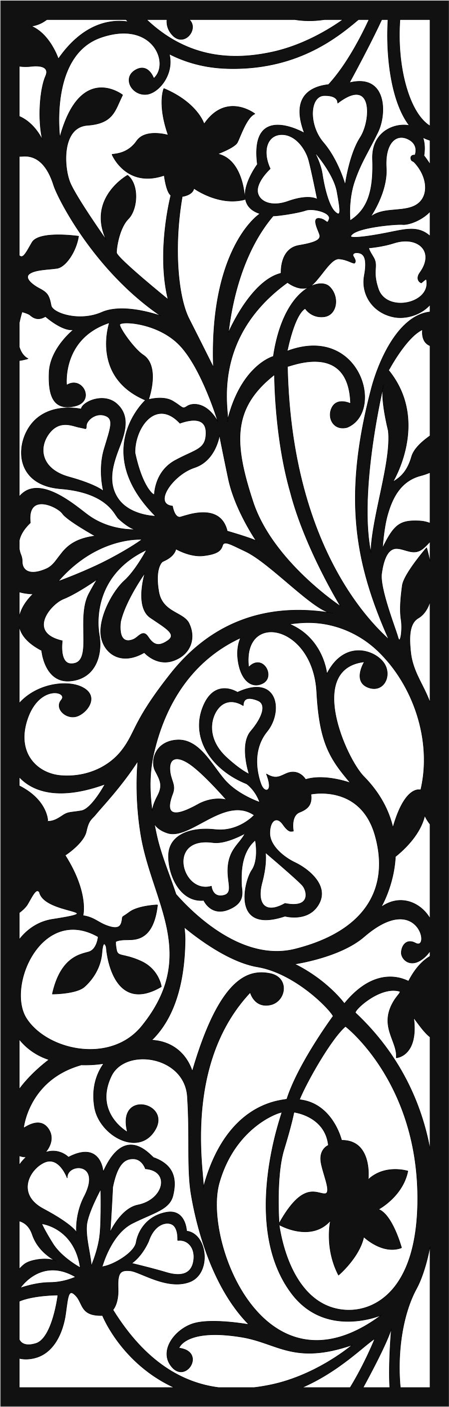 Drawing Room Screen Separator Seamless Art For Laser Cut Free Vector File