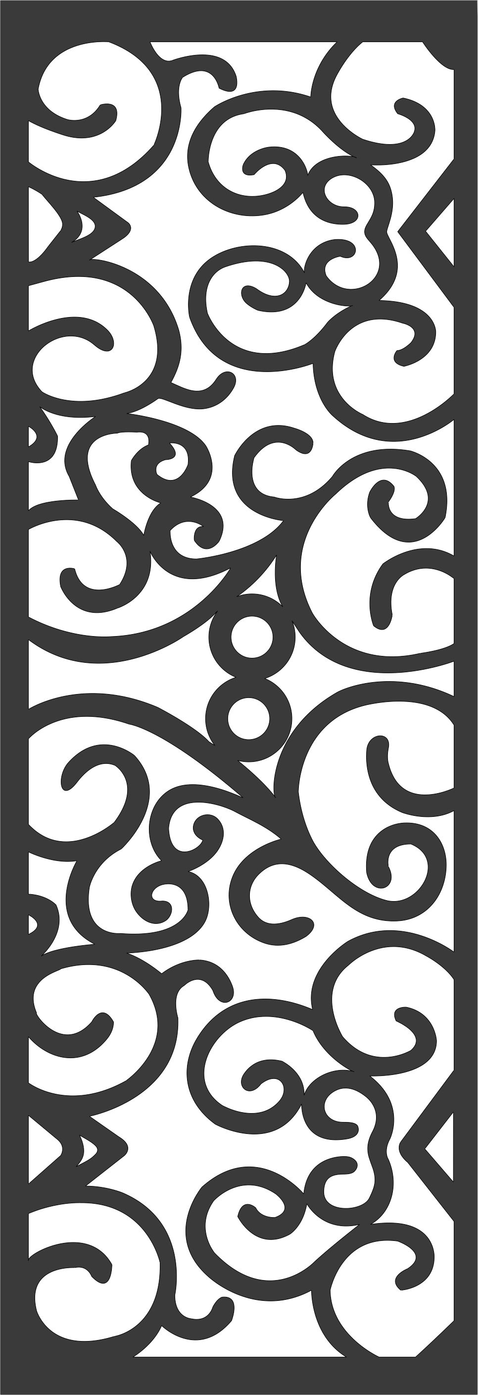 Drawing Room Screen Separator Seamless Panel For Laser Cut Free Vector File