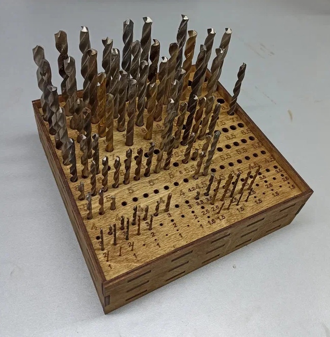 Drill Bits Holder Organizer Workshop Storage For Laser Cut Free Vector File