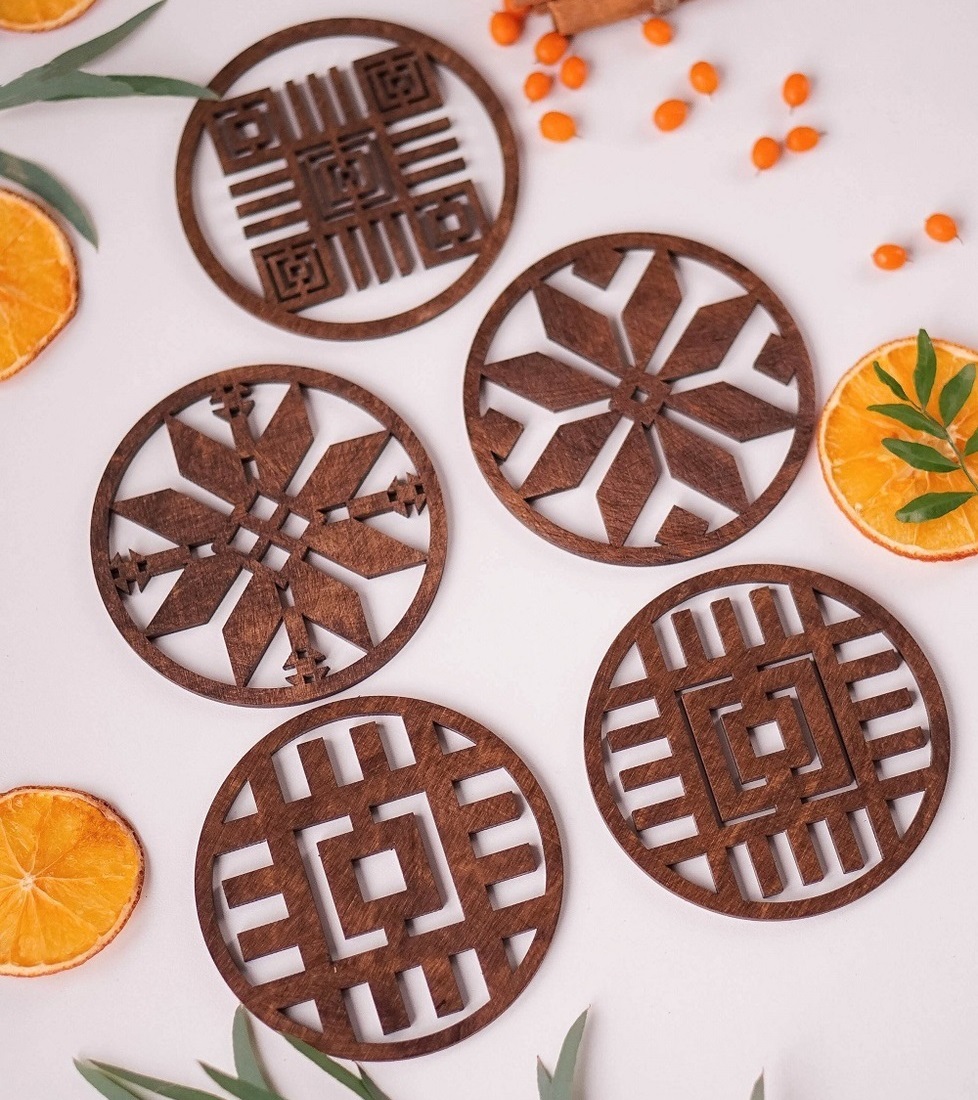 Drink Coasters Wooden Cup Coasters For Laser Cut Free Vector File