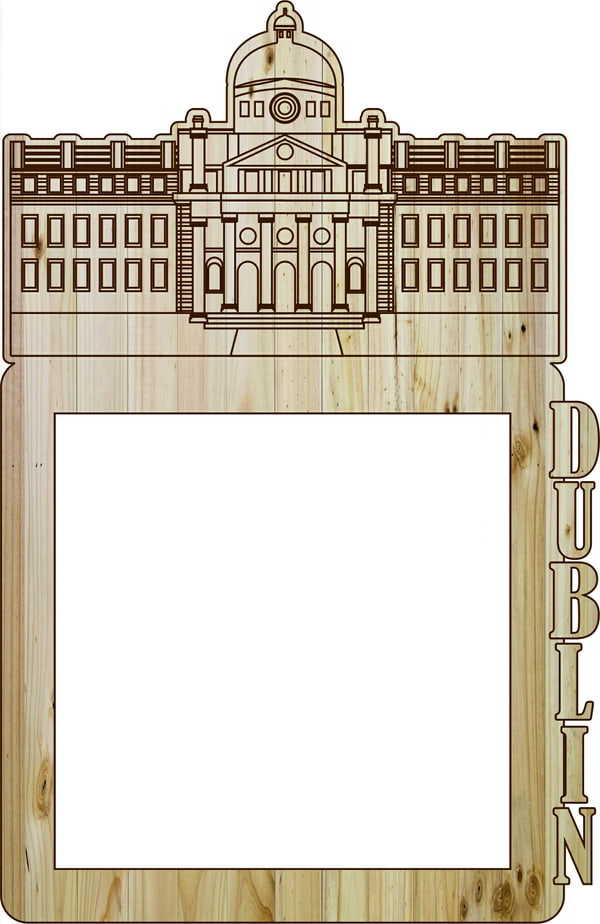 Dublin Photo Frame Panel Laser Cut Free Vector File