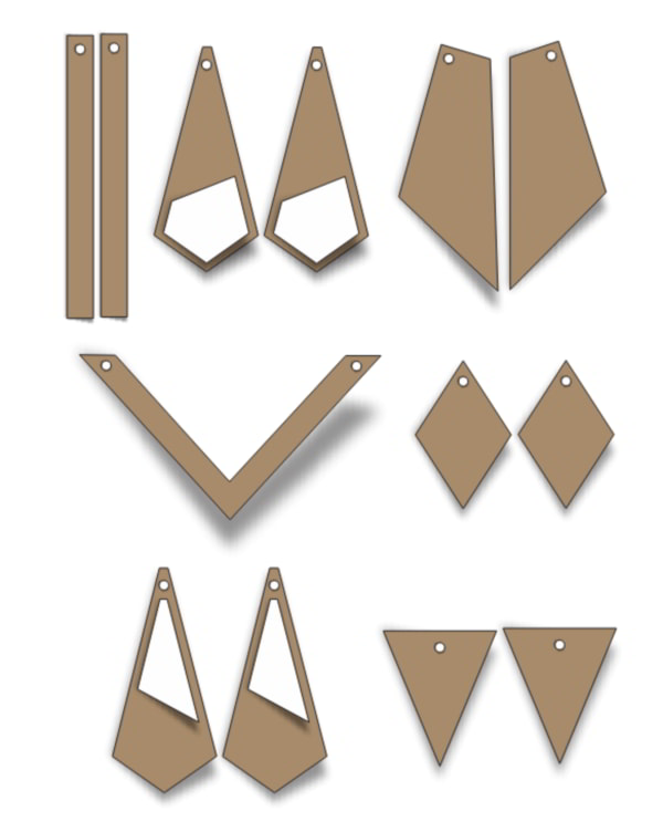 Earring Design Jewelry Template Laser Cut Free Vector File