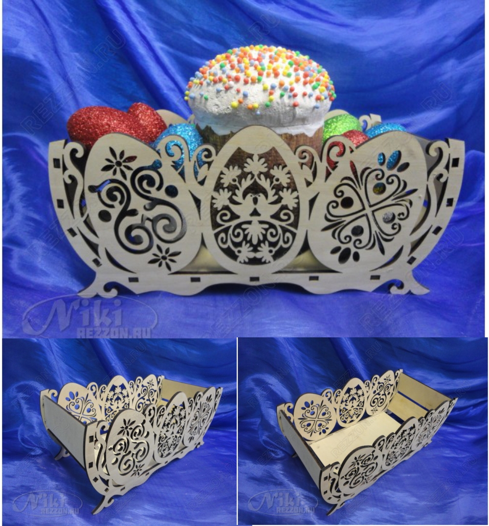 Easter Basket Plywood For Laser Cut Free Vector File