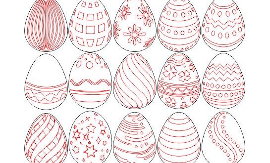 Easter Eggs For Laser Cut Free Vector File