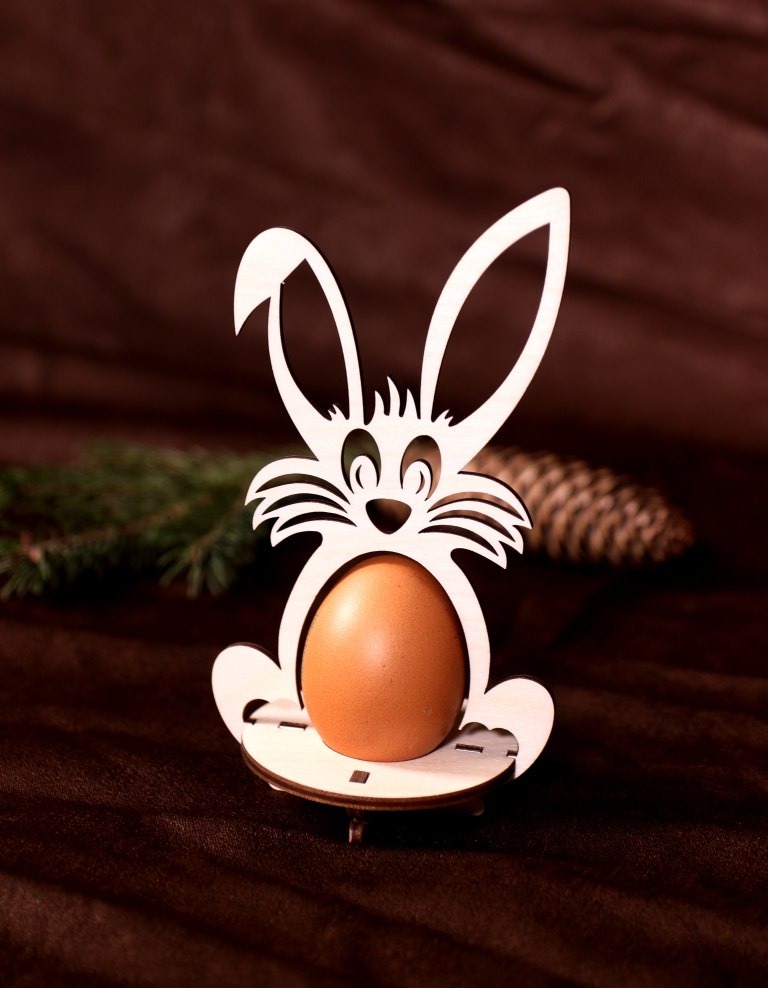 Easter Eggs Rabbit Stand For Laser Cutting Free Vector File