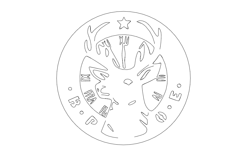 Elks Logo Free DXF File