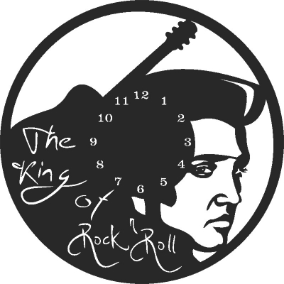 Elvis Wall Clock Free DXF File