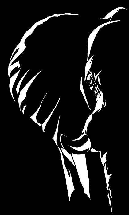 Engrave Elephant Portrait For Laser Cut Free DXF File