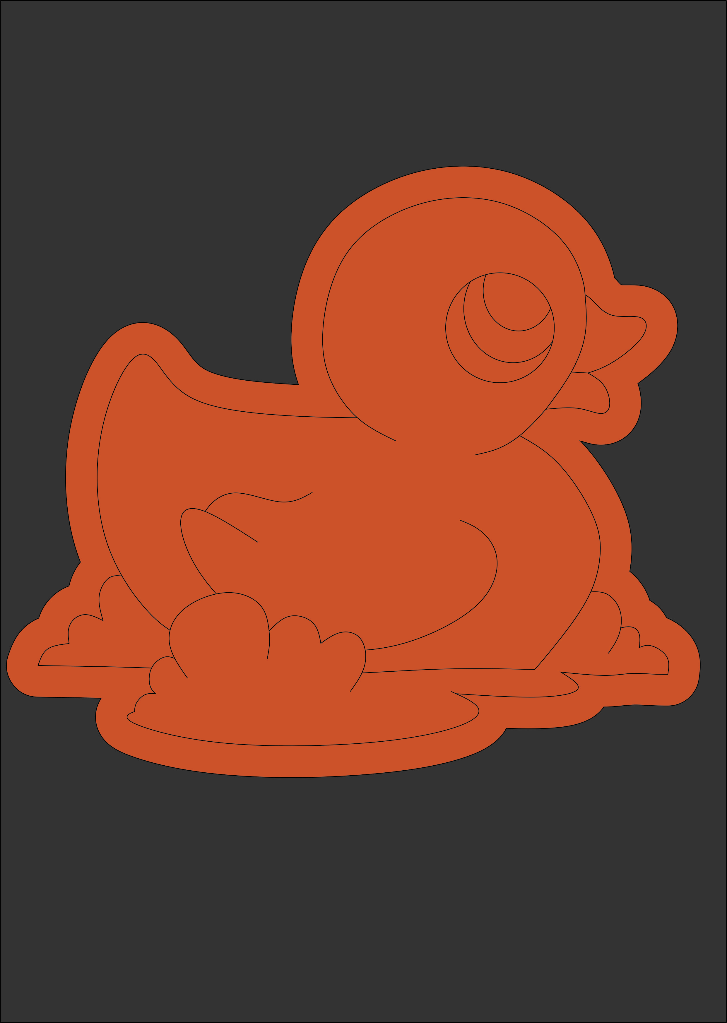 Engraved Duck For Laser Cut Free Vector File