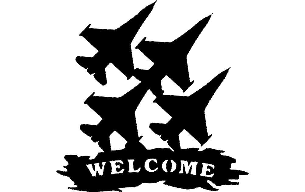 f-16 Aircraft Formation Free DXF File