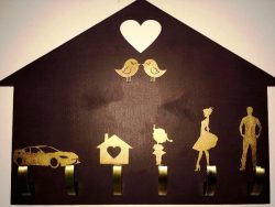 Familly Key Holder For Laser Cut Free Vector File