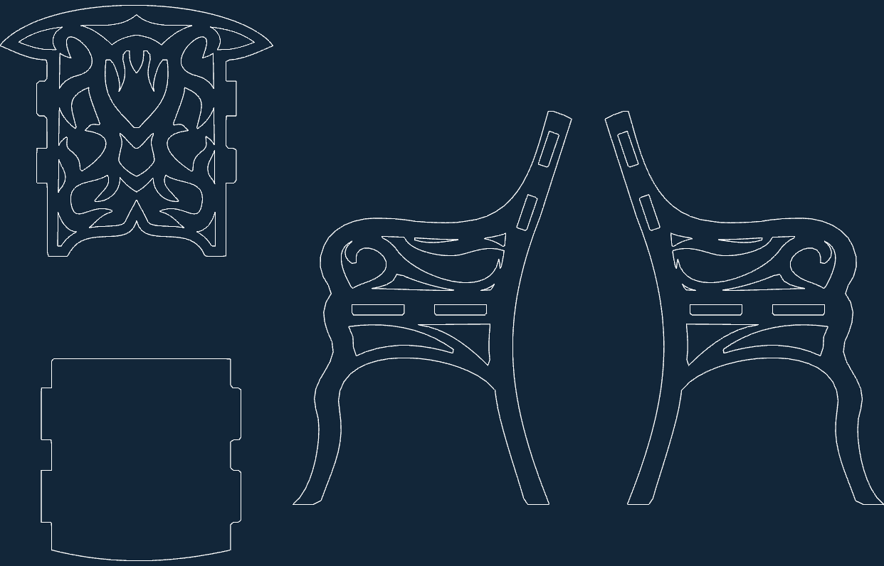 Fancy Chair Free DXF File