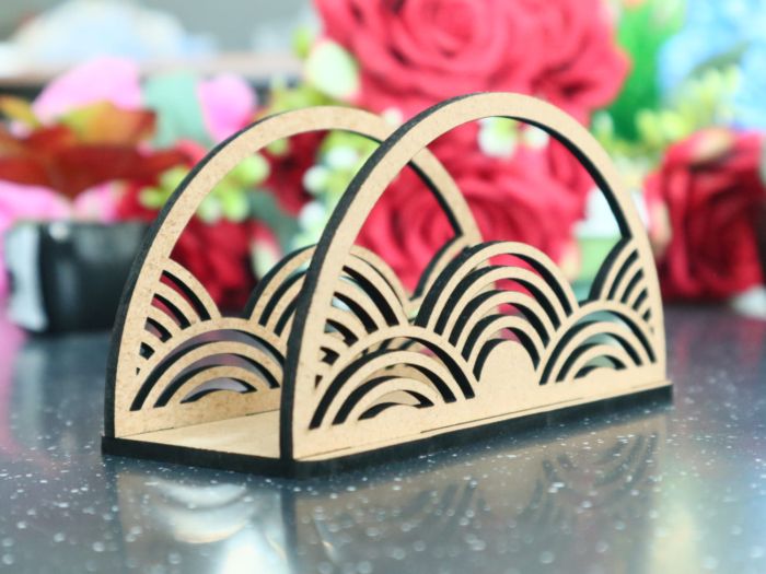 Fancy Napkin Holder Table Decor Laser Cutting Free DXF File