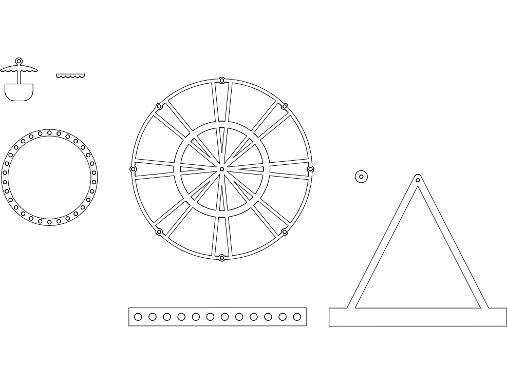 Ferris Wheel 3d Puzzle Free DXF File