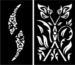 Fire Shaped Partition For Laser Cut Cnc Free Vector File