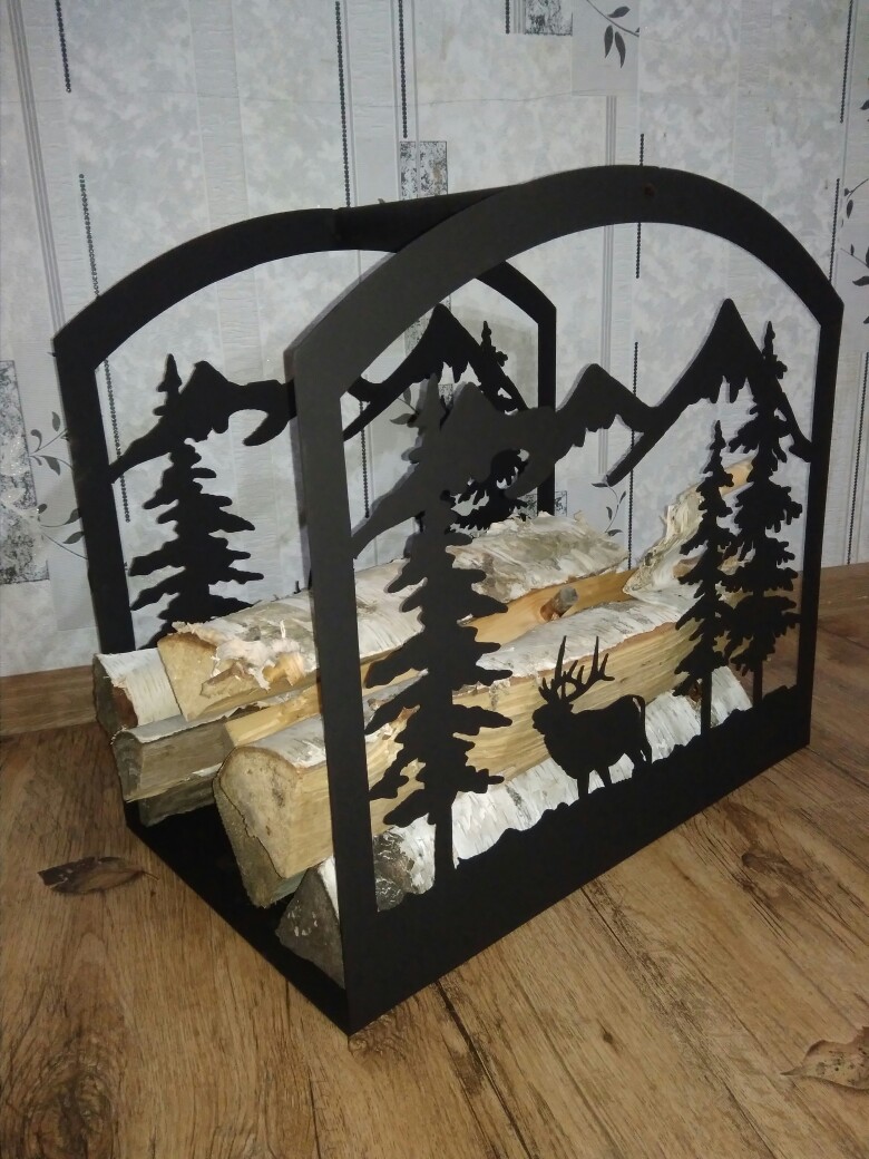 Firewood Storage Rack Log Holder Firewood Stand Laser Plasma Cut Template Free DXF File