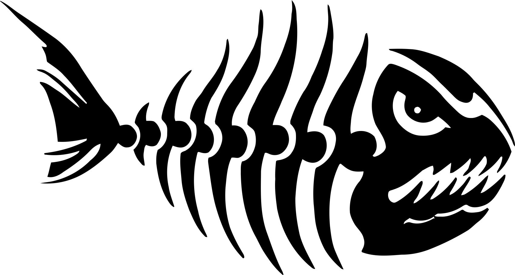 Fish Bones For Laser Cut Free DXF File