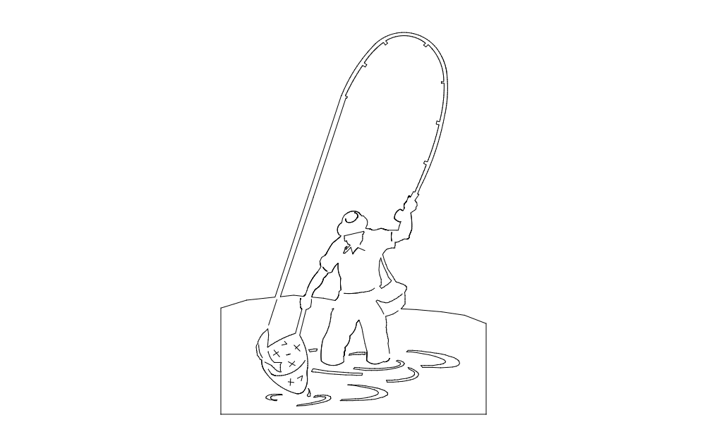 Fisherman Free DXF File