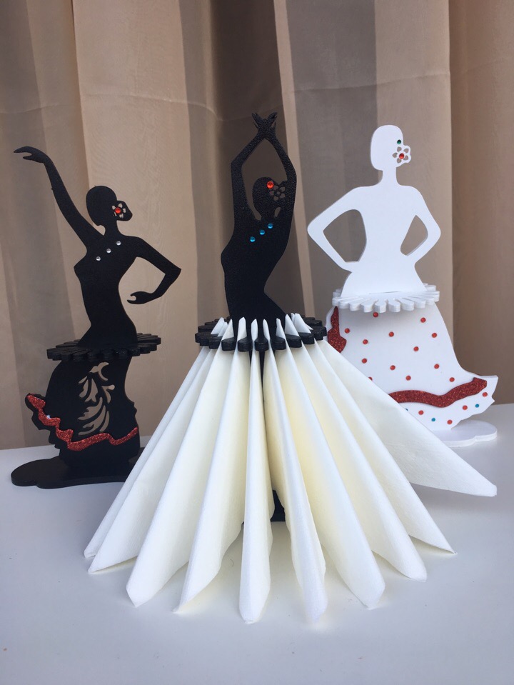Flamenco Napkin Holder Collection For Laser Cut Free Vector File