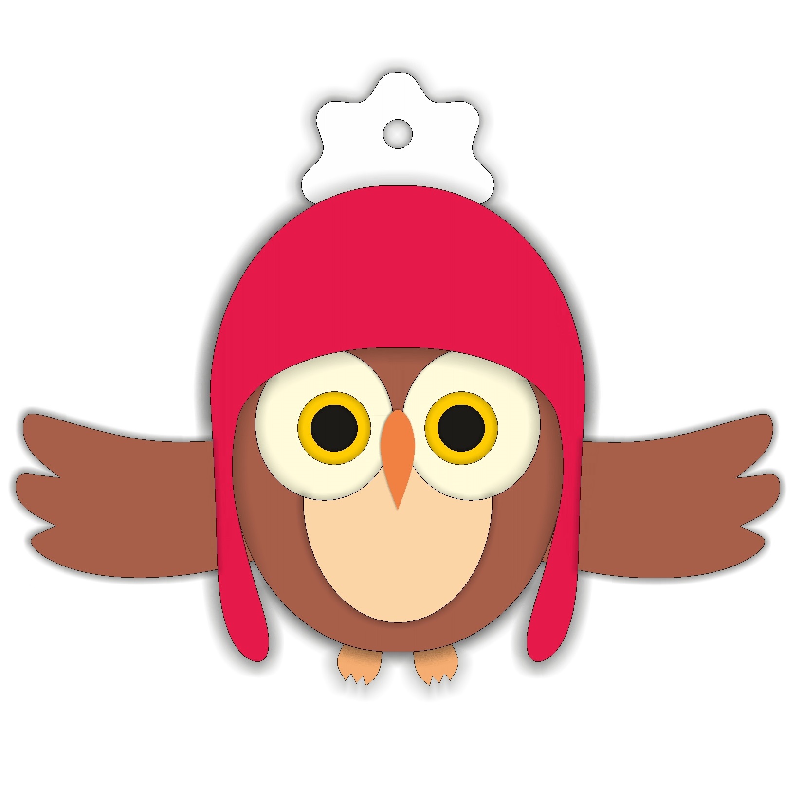 Flapping Owl Toy For Laser Cut Free Vector File