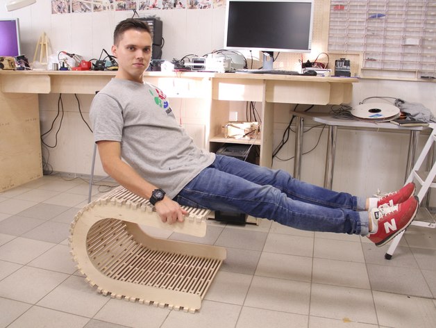 Flexible Chair Made Of Plywood Free DXF File