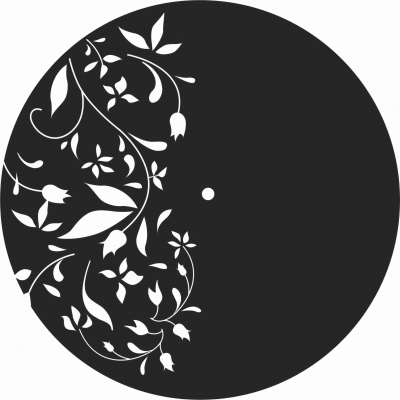 Floral Clock Free Vector File