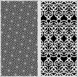 Floral Motifs And Water Droplets Pratition For Laser Cut Cnc Free Vector File