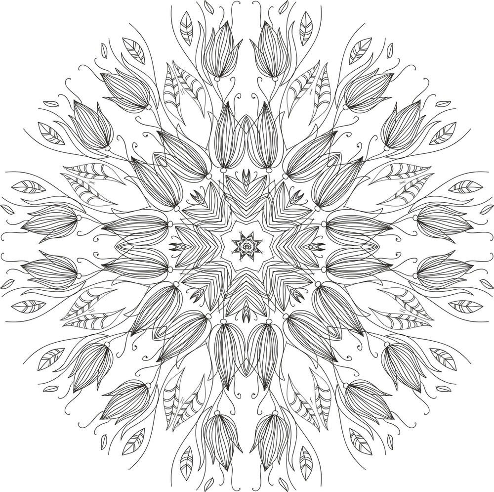 Floral Round For Laser Cut Free Vector File