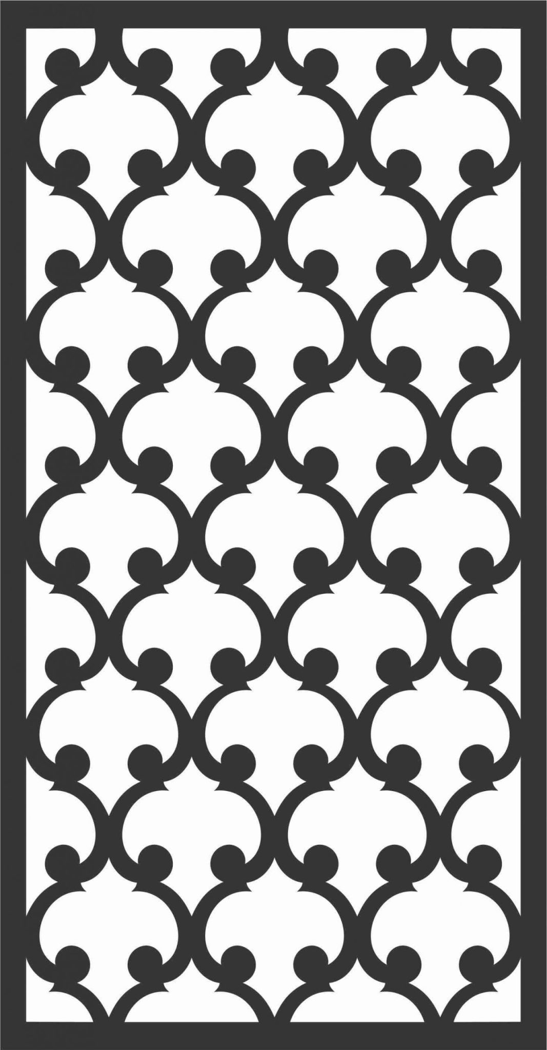 Floral Screen Patterns Design 13 Free DXF File