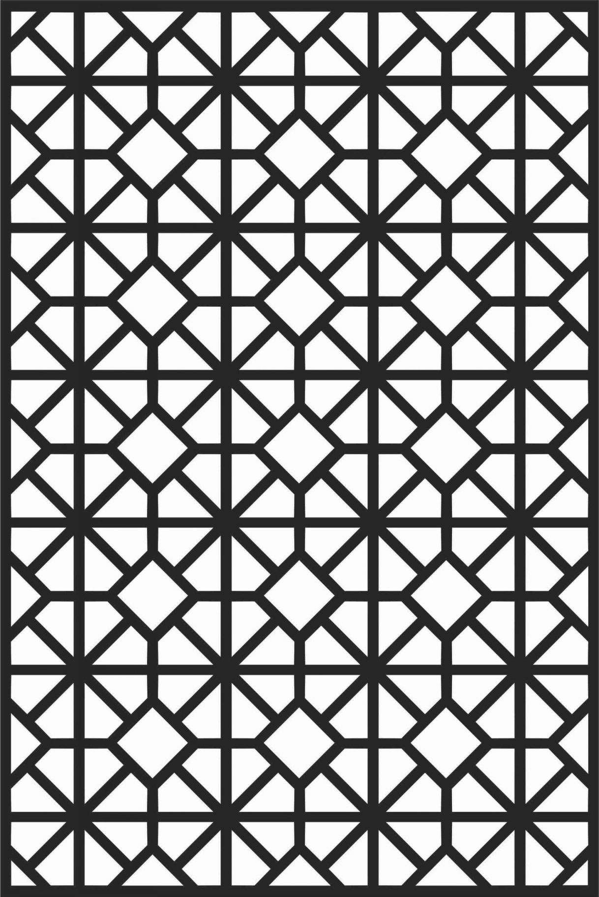 Floral Screen Patterns Design 23 Free DXF File