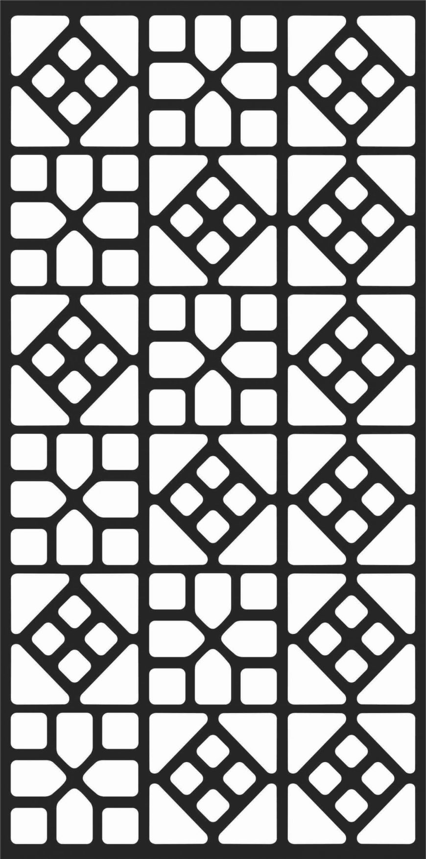 Floral Screen Patterns Design 4 Free DXF File