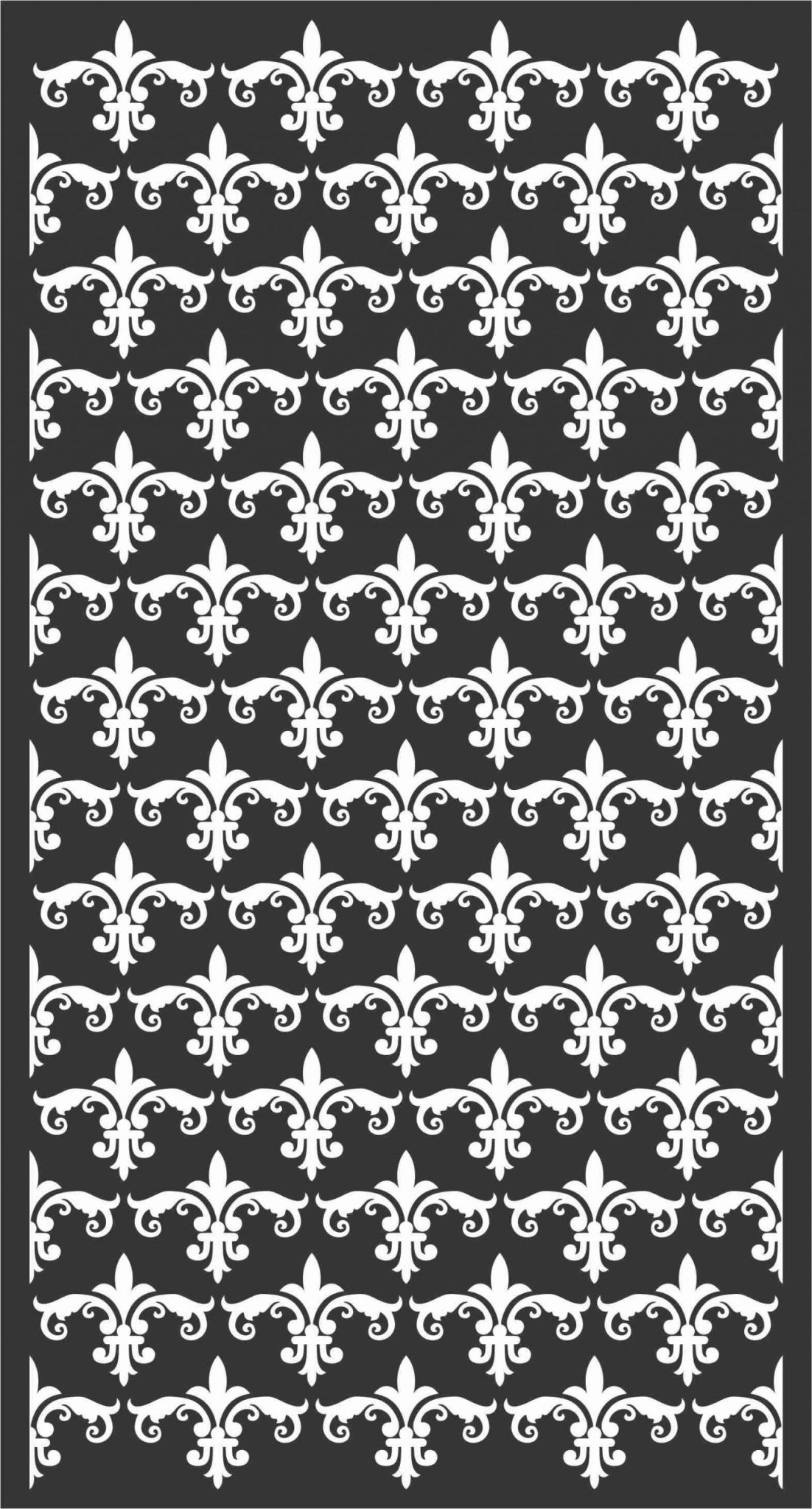 Floral Screen Patterns Design 61 Free DXF File