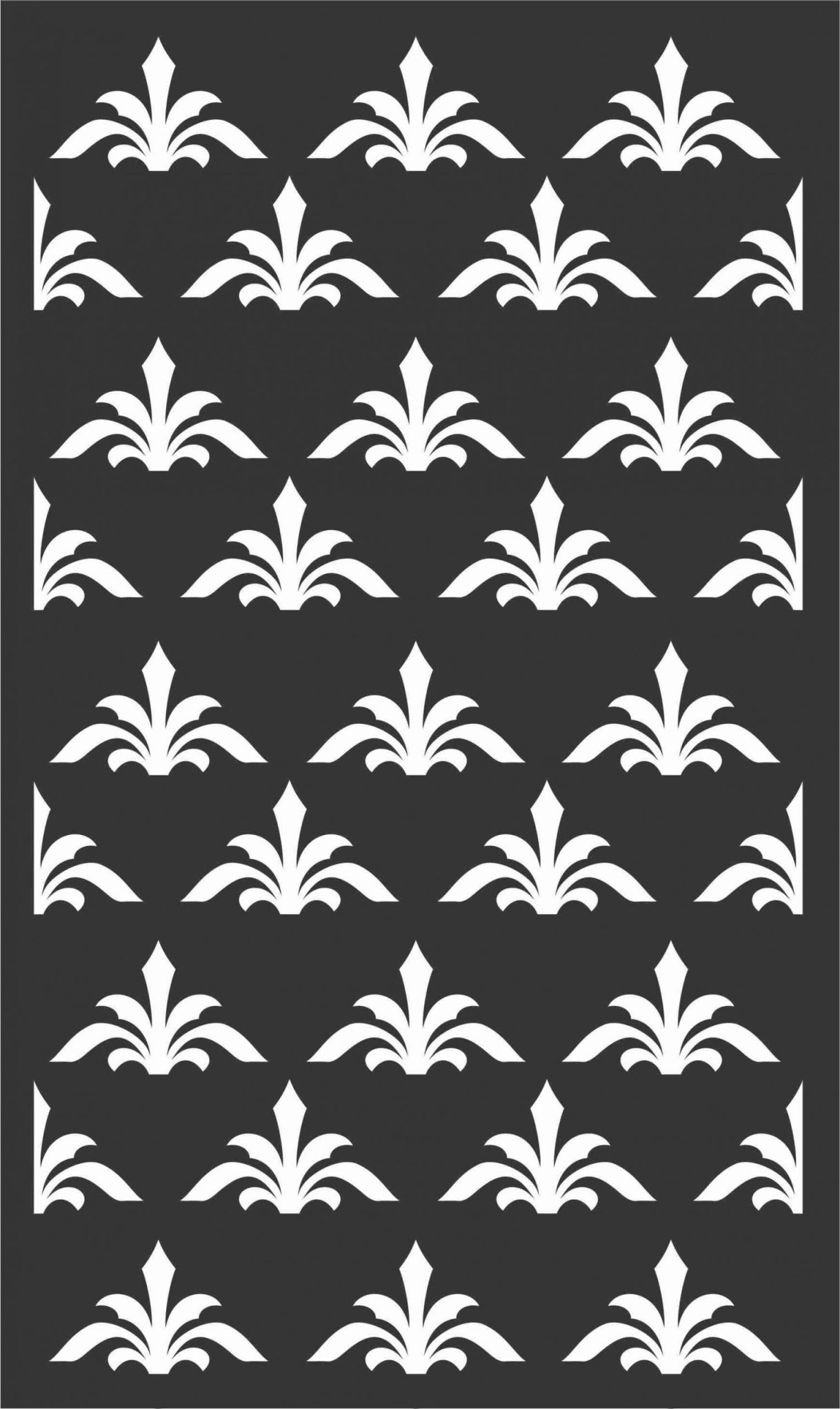 Floral Screen Patterns Design 66 Free DXF File