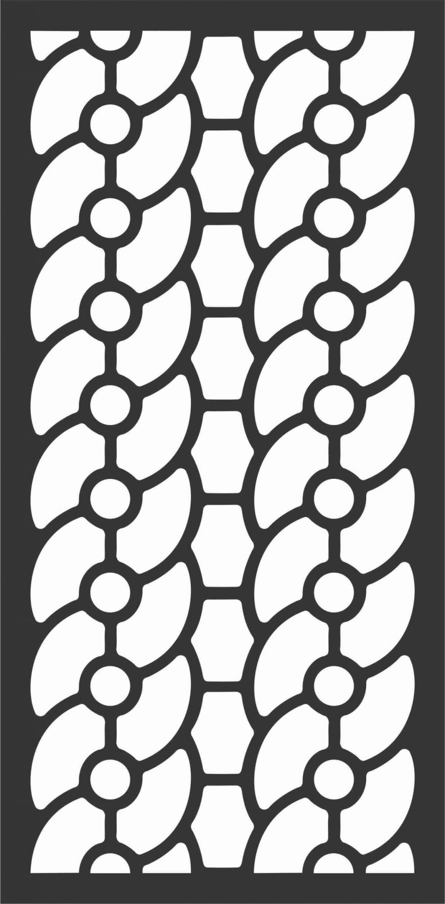 Floral Screen Patterns Design 75 Free DXF File