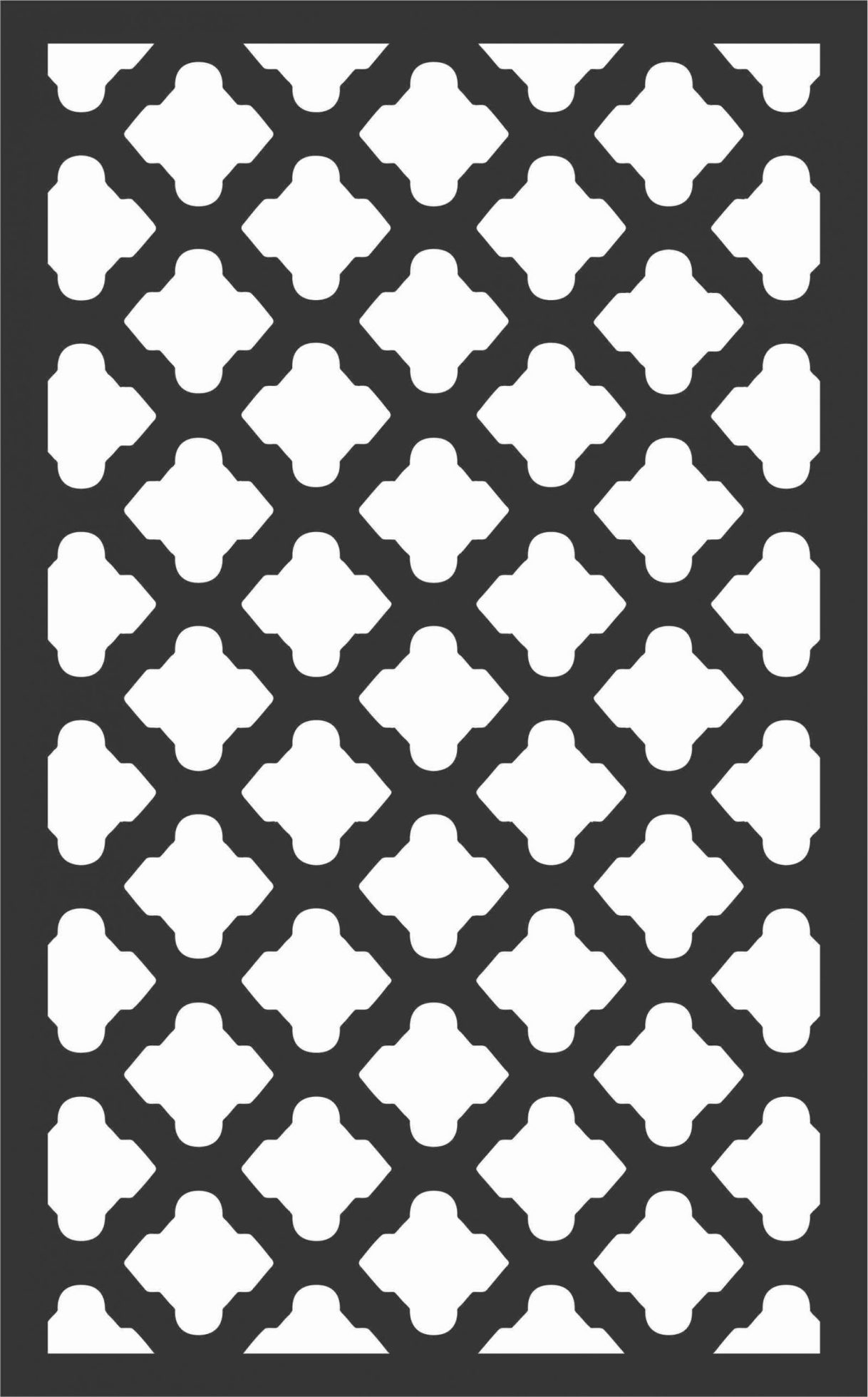 Floral Screen Patterns Design 89 Free DXF File