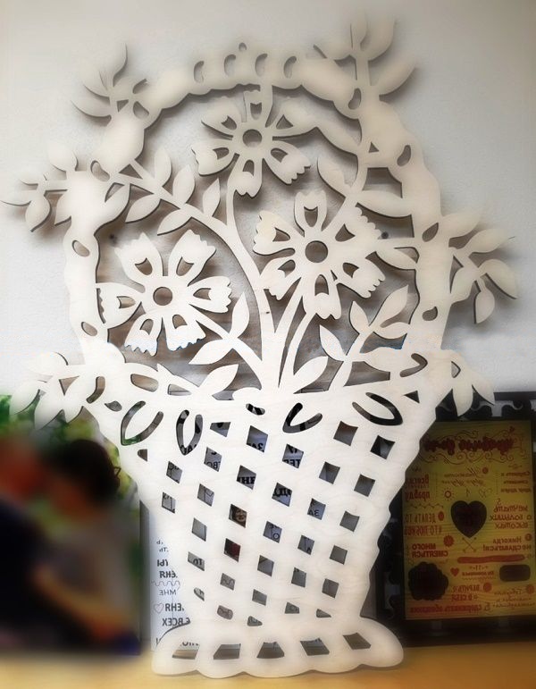Flower Cart For Laser Cutting Free Vector Files