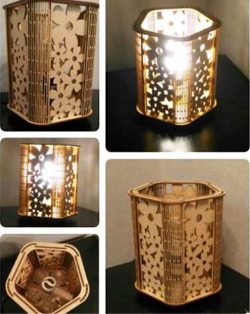 Flower Lamp For Laser Cut Cnc Free DXF File