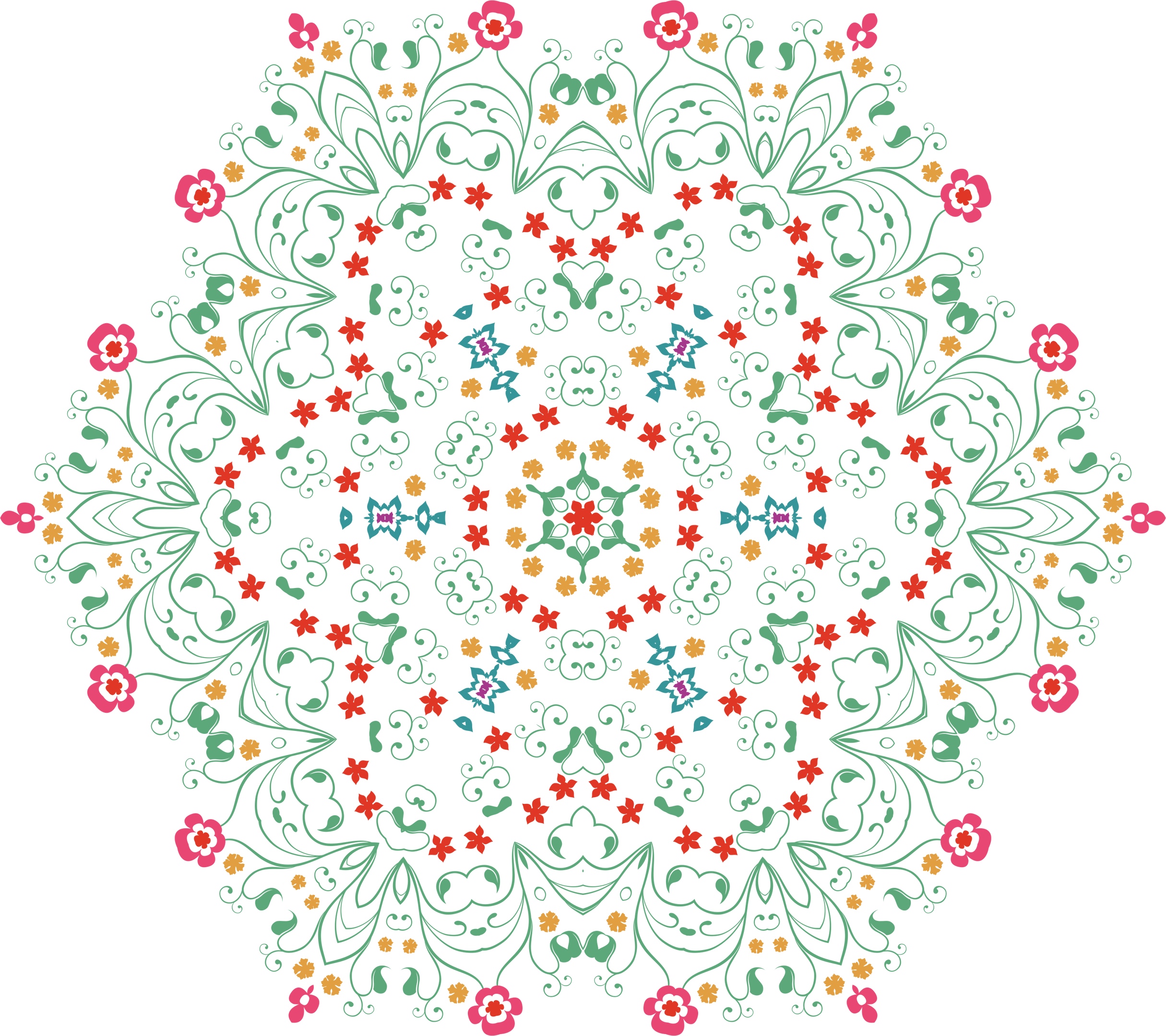Flower Mandala Ornament Free Vector File