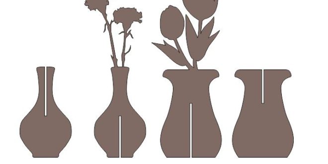 Flower Pot Free DXF File