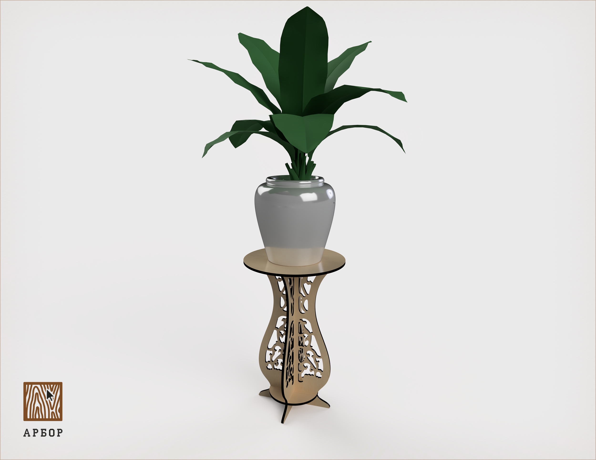 Flower Pot Stand For Laser Cut Free Vector File