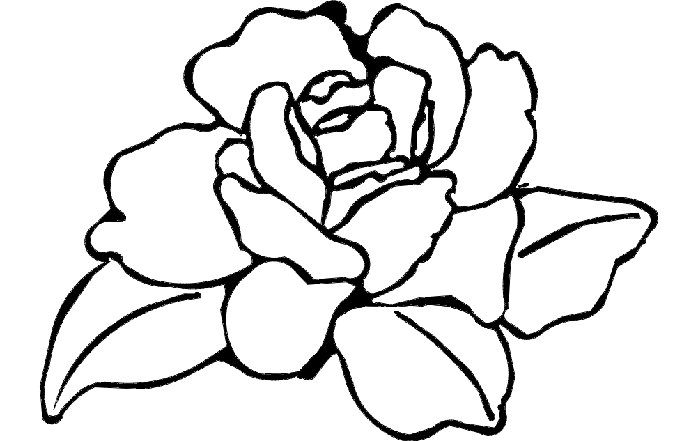 Flower Rose Free DXF File Free Download - DXF Patterns