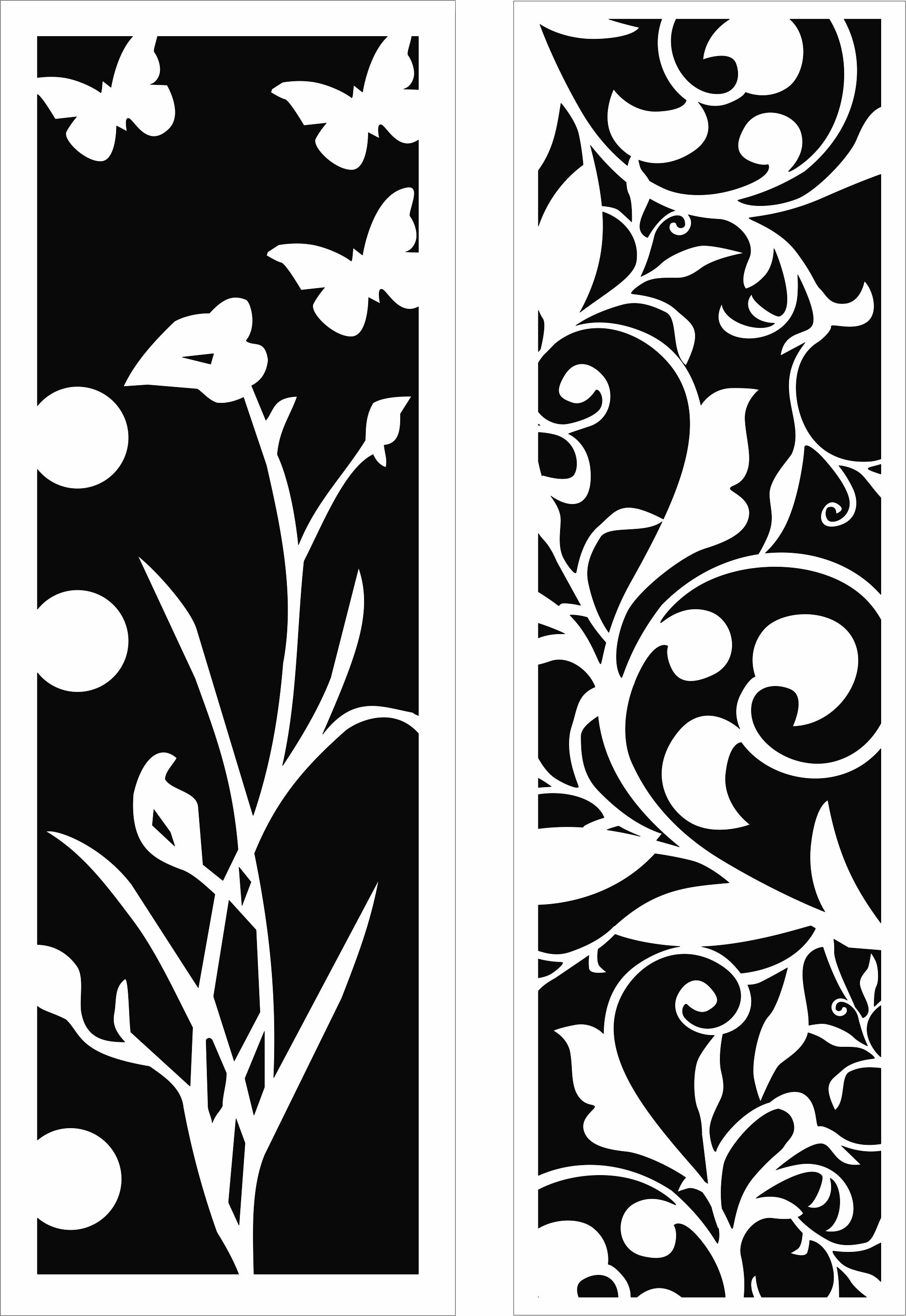 Flower Screen Floral Seamless For Laser Cutting Free DXF File